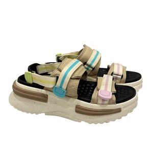 Converse All Star Platform Sport Sandals Beige Multi Strap Chunky Sole Women's 6